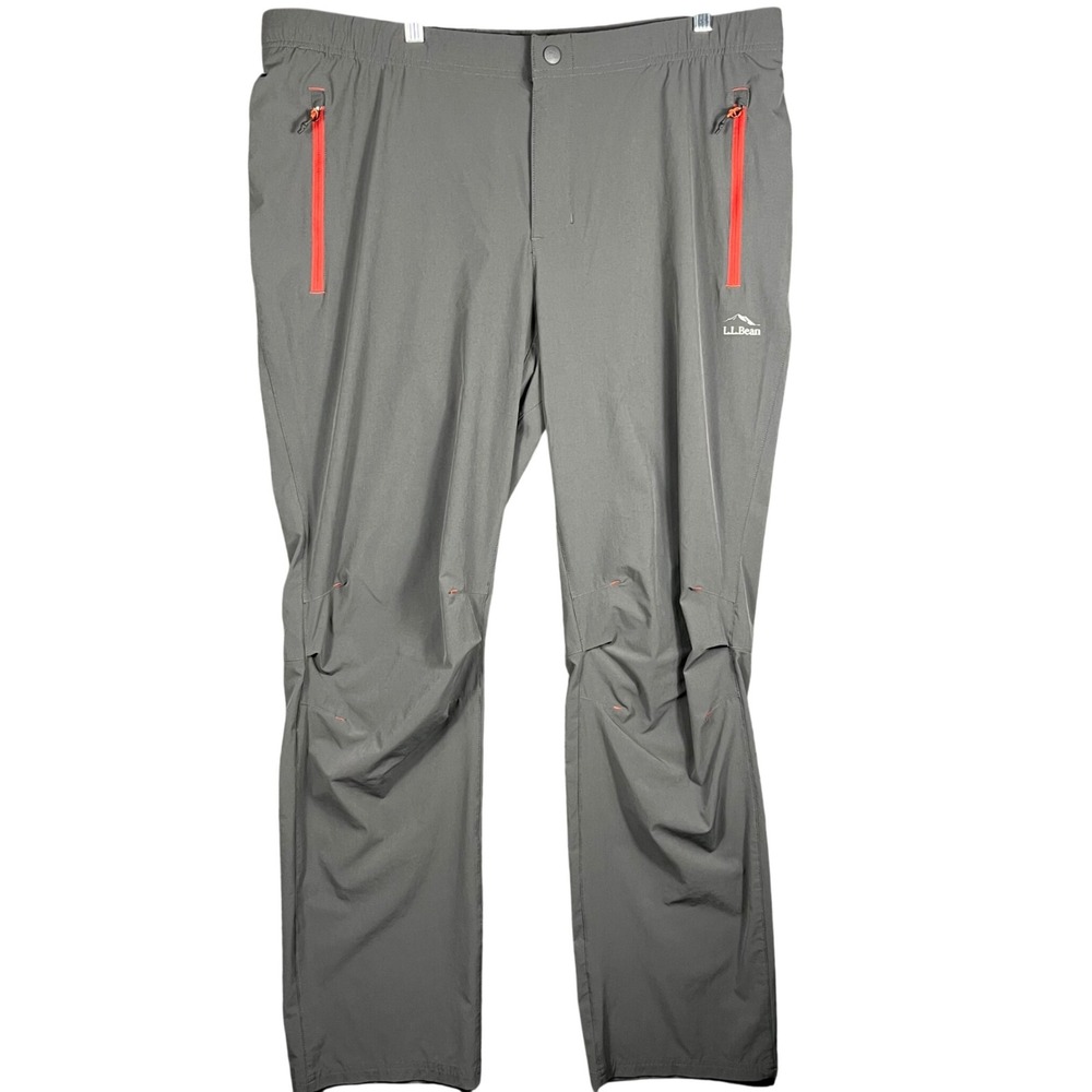 L.L.Bean Hiking Pants Mens 40x32 Grey Technical Stretch Articulated Knee‎ 502202